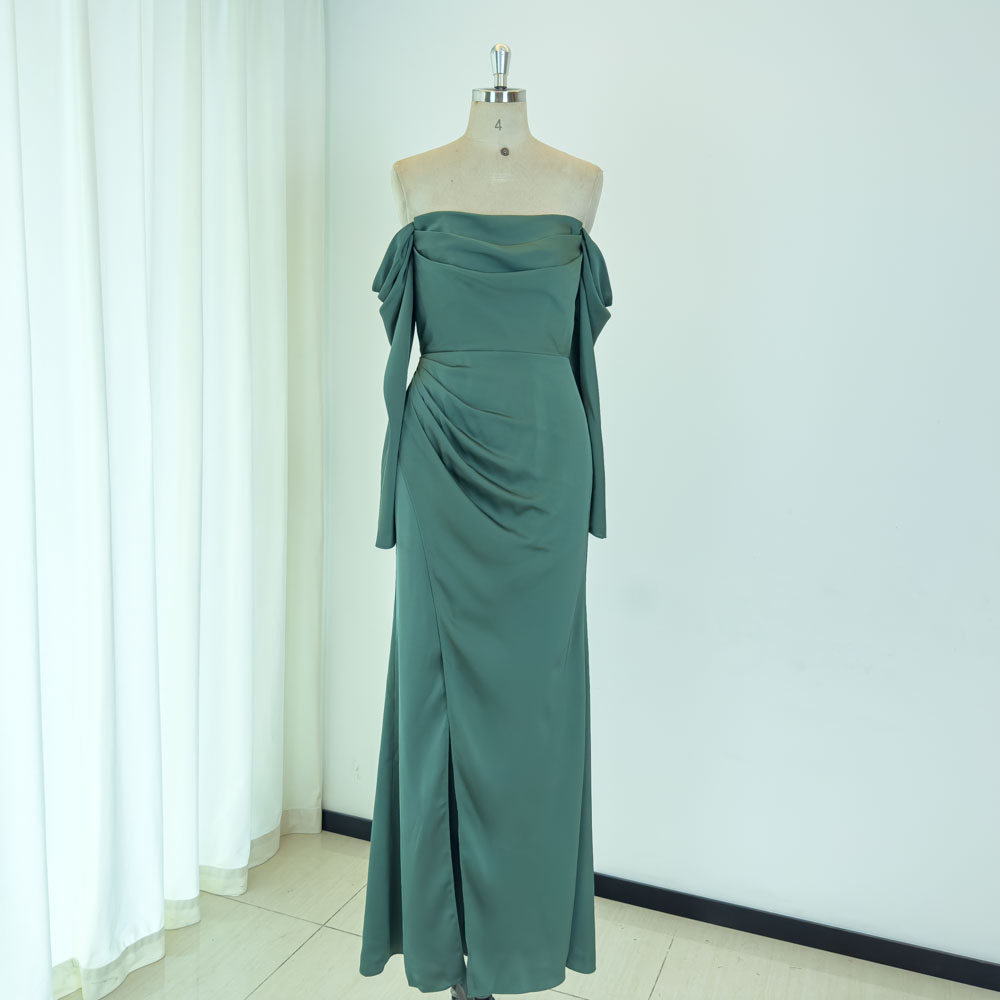 blue dress for baby girl Emerald Green Off Shoulder Mermaid Lace Prom Dress, Emerald Green Gree –  jbydress main image 1
