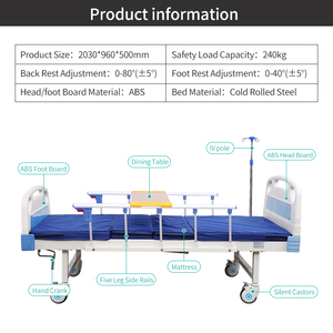 <span class=keywords><strong>Lit</strong></span> d'hôpital manuel réglable de haute qualité certifié ISO pour les soins intensifs, <span class=keywords><strong>lit</strong></span> médical pour patients alités - Product Image 6