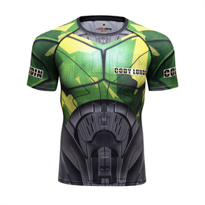 Wholesale 3D Printed Superhero Modal <strong>T</strong>-<strong>Shirts</strong> <strong>Men's</strong> Spiderman Compression Rash Guard Breathable Anti-Wrinkle Features Logo - Product Image 4
