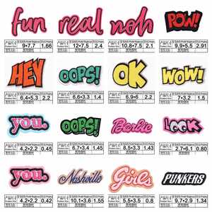 China Embroidery Manufacturer Custom Clothes Embroidered Letter Phase Patch - Product Image 4