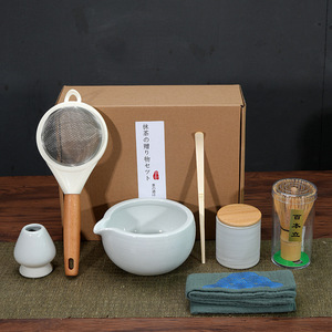 Kit <span class=keywords><strong>Fouet</strong></span> <span class=keywords><strong>Matcha</strong></span> <span class=keywords><strong>Bambou</strong></span> 7 Pièces de Haute Qualité Style Japonais, Ensemble Chawan Bol <span class=keywords><strong>en</strong></span> Porcelaine Céramique pour Cérémonies du Thé et du Café - Product Image 6