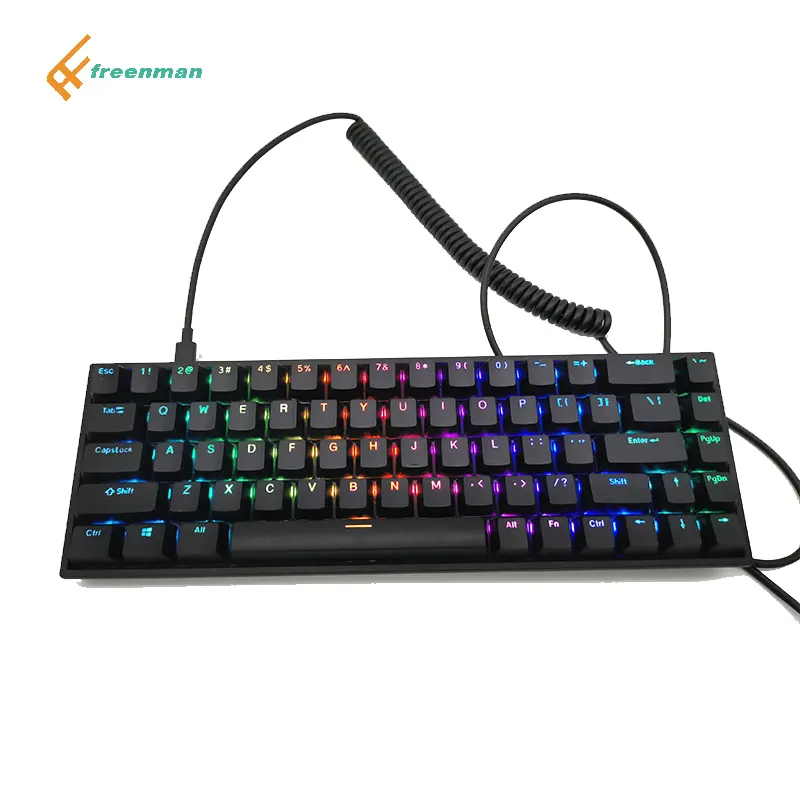 Freenman 60% 65% 68 keys 69 keys layout US UK DE RU wired wireless mechanical gaming keyboard with mouse option