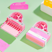 Notes autocollantes créatives 3D stéréo en papier cartonné style musical, 8 touches, pour débutants, mini, pour décoration de bureau et journal, personnalisables OEM ODM