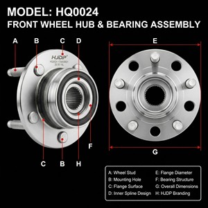 Kit di Riparazione HJDP 3C0498621 per Mozzo Ruota Anteriore con Anello Magnetico ABS per <span class=keywords><strong>Volkswagen</strong></span> Scirocco Sharan <span class=keywords><strong>Caddy</strong></span> - Product Image 3