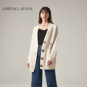 Suéter bordado 2022, cárdigan acogedor para <span class=keywords><strong>mujer</strong></span>, <span class=keywords><strong>lana</strong></span> de Cachemira - Product Image 5
