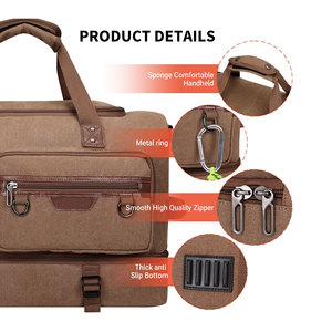 Bolsa de Lona Unisex, Informal, para Viaje, con Cierre de Cremallera, Asas Suaves, Gran Capacidad, Color Sólido, para Deportes y Gimnasio - Product Image 6