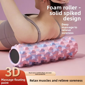 Rouleau en mousse à picots professionnels pour relaxation musculaire, <span class=keywords><strong>yoga</strong></span> et pilates, massage du <span class=keywords><strong>dos</strong></span>, amincissement des jambes, pour débutants - Product Image 3