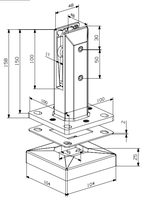 Spigot en verre sans cadre en acier inoxydable breveté ALD, résistant à l'humidité et à la rouille, pour balustrade d'escalier intérieure et extérieure, clôture