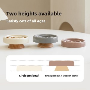 Керамическая миска для медленного кормления домашних животных с защитой от удушья и для защиты шеи, для кошек и собак - Product Image 2