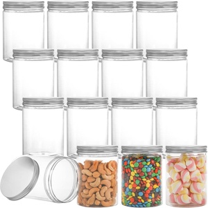 Pot en plastique transparent pour fruits secs et pop-corn 280ml 380ml 460ml 500ml 650ml Pots en plastique avec couvercle hermétique pour l'emballage alimentaire - Product Image 1