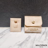 Ensemble de pochettes de voyage de luxe pour bijoux, avec logo personnalisé, en daim, pour organiser les bagues, les boucles d'oreilles, les colliers et les bracelets