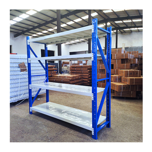 Wholesale Easy to Assemble 4 Layers Boltless <b>Racking</b> Shelves Steel Stacking <b>Storage</b> Shelf Racks - Product Image 1