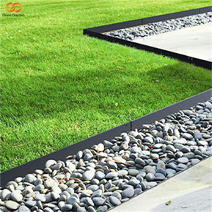 Borde de Jardín Rectangular de Acero Negro de 8 Pulgadas con Cierres, 6 Piezas, Borde Duradero para Balcón y Uso en Exteriores - Product Image 1