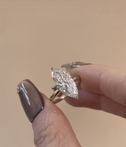 เครื่องประดับสั่งทำพิเศษ แหวนทองแท้ 9k 10k 14k 18k ทองคำขาว ทองคำชมพู ทองคำเหลือง ประดับเพชร/พลอยจากแล็บ ผลิตจากโรงงาน - Product Image 1