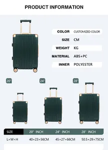 Nice Travel Hot Sale Simple Design Travel ABS Carry-on Trolley Carry-on Suitcases Travelling Bags Luggage Sets