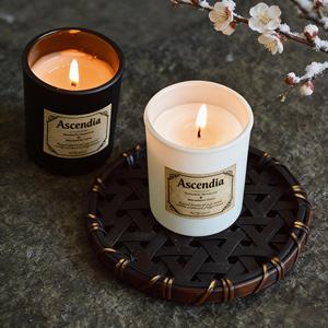 Bougie parfumée Ascendia, pot en métal noir mat, bougie en cire de soja, aromathérapie, avec couvercle doré, décoration de luxe pour la maison - Product Image 2