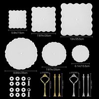 Kit Moule en Silicone à Trois Niveaux pour Sous-Verres, Présentoir à Gâteaux et Desserts, Résine Époxy DIY