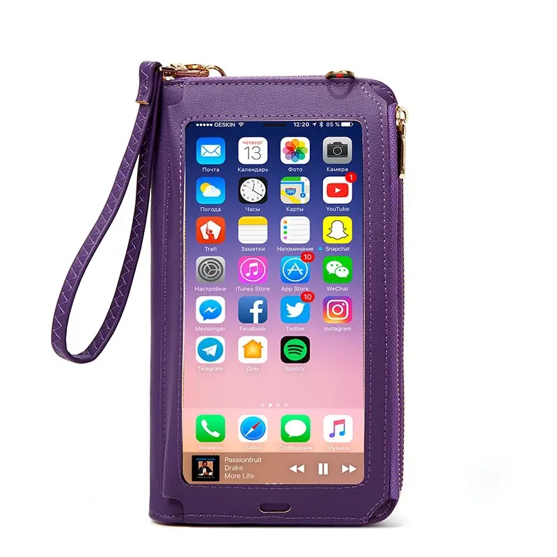 Fashionable Wallet Sling Women's Cell Phone Bags Ladies Travel Purse Zip Women Wallet 2022 Long Wallets For Women crossbody bag