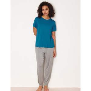 Haut de pyjama en coton biologique modal à manches courtes pour femme, doux et confortable, vêtement de détente en bambou, vêtement de nuit basique, vêtements pour femme - Product Image 3