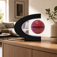 Ballon de basket flottant 3D à lévitation magnétique avec éclairage LED – Cadeau pour homme, décoration de bureau, anniversaire, Noël, technologie cool