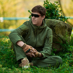 Ropa Otoño Hombres Camuflaje Chaqueta de lana Ropa táctica Hombre Camuflaje Cortavientos - Product Image 5