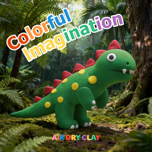 Kit de Pâte à Modeler Dinosaure T-Rex, Pâte à Modeler Ultra Légère à Séchage à l'Air Non Toxique, Jouet Éducatif DIY Fait Main, Cadeau pour Enfants 3+ Ans Garçons Filles - Product Image 5