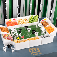 Nouvelle boîte d'emballage personnalisée jetable écologique pour la restauration rapide, boîte à collation pour match de football, boîte en papier pour la vente