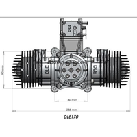 Moteur à essence DLE 170CC d'origine, jouet radiocommandé, moule privé pour modèle d'avion RC, Guangdong Chine