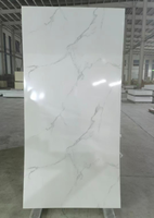 Feuille de PVC brillante effet marbre, feuille de PVC enduite UV pour panneau mural intérieur, décoration de salle de bain
