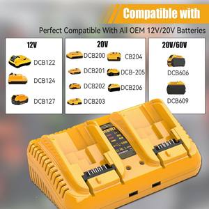 <span class=keywords><strong>Chargeur</strong></span> de batterie Li-ion <span class=keywords><strong>DEWALT</strong></span> 12V/20V à double port pour batteries lithium <span class=keywords><strong>DEWALT</strong></span> DCB DCB102 DCB124 DCB203 DCB206 12V 20V - Product Image 3