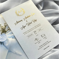 Cartes de vœux et invitations de mariage en carton gaufré absorbant, imprimées numériquement en gros