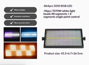 Luz Estroboscópica de 960 LED de 8+8 Segmentos a Todo Color para Instalación en Bares, Proyectos, Discotecas, Sistemas de Iluminación para Entretenimiento, Iluminación para Fiestas - Product Image 3