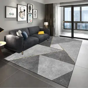 Low Pile Living Room Carpets And Rugs Cheap Anti-Slip Printed Floor Rug Living Room Under Table Hand Tufted Carpet