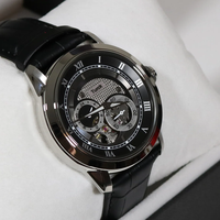 Nouvelle Montre Squelette Automatique 96A135 pour Homme 2025 – Boîtier en Acier Inoxydable, Bracelet en Cuir, Sport, Mécanique, Aiguilles de Haute Qualité