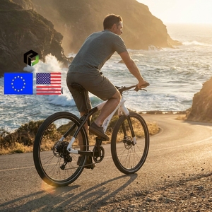 Vélo de montagne en fibre de carbone de <span class=keywords><strong>28</strong></span> <span class=keywords><strong>pouces</strong></span>, système 12 vitesses, axe en acier, écologique, étanche, absorption des chocs, léger, pliable - Product Image 4