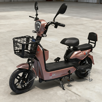 Vélo électrique puissant à grande vitesse EBIKE, vélo de ville électrique à 3 vitesses pour adultes avec batterie au plomb-acide, moteur sans balais 48V 350W jusqu'à 35 km/h