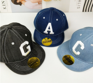 Cappello di jeans in Denim blu rotondo con struttura di alto profilo a 6 pannelli ricamati su misura all'ingrosso - Product Image 6