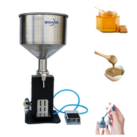 Machine de remplissage pneumatique A02 pour crème, shampoing, pâte cosmétique, pâte de sésame, crème de viande, miel, beurre, beurre de cacahuète, jus