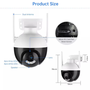 Niko 8MP Ngoài Trời An Ninh Máy Ảnh P2P Hai Cách Âm Thanh Với Tầm Nhìn Ban Đêm 360 Độ Không Dây Máy Ảnh Ip65 Không Thấm Nước - Product Image 5
