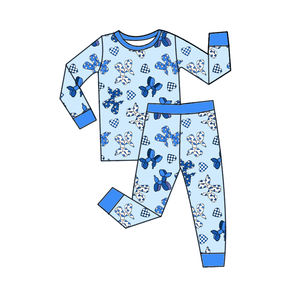 Özel Sevgililer Günü Karakter Baskılı Bambu Elyaf Pijama Çocuk Uzun Kollu Çocuk Giyim Setleri - Product Image 5