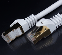Câble Ethernet Cat8, extérieur et intérieur, haute vitesse 26AWG, 2000Mhz avec connecteur RJ45 plaqué or