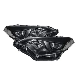 Universal Car Body Parts HeadLight Black Projector Clear Signal Reflector for Toyota COROLLA 2012 Head Lamp