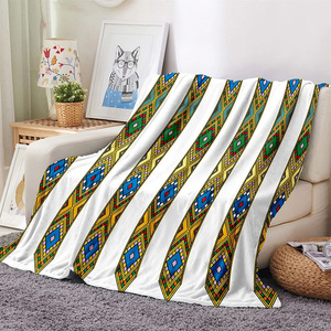 Ethiopia Nghệ Thuật Đế Chế Abyssinia In Nữ Hoàng Vua Kích Thước Trang Trí Sợi Nhỏ Flannel Chăn - Product Image 3