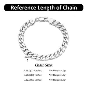 Brazalete de Eslabones de Plata, Artesanía en Metal, Pulseras de Plata de Ley 925 para Mujeres y Hombres, Brazalete de Cadena de Plata, Ajustable, Moderno, para Regalo - Product Image 6