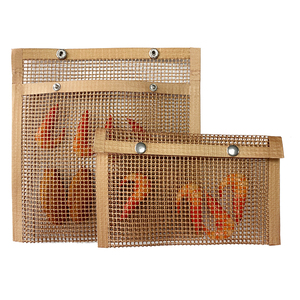 Bolsa de malla para parrilla de barbacoa, carbón de bambú, antiadherente, resistente al calor, impermeable, reutilizable y fácil de <span class=keywords><strong>limpiar</strong></span> para pícnic al aire libre - Product Image 4