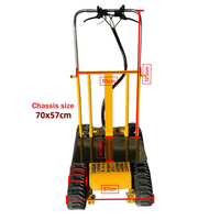 Carga de fábrica 300kg Carros de camiones de mano motorizados Batería de escalador de pista completa Carro de escalada automático Uso en el sitio de construcción