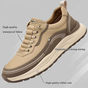 Новинка, Мужская износостойкая легкая верхняя обувь из искусственной кожи без застежки, универсальная плоская легкая повседневная спортивная модная обувь для отдыха - Product Image 2