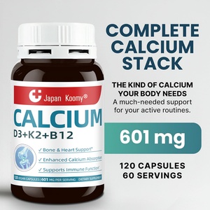 Suplemento de Calcio D3+K2+B12 de Alta Potencia, 120 Cápsulas, Apoya la Función Ósea y Muscular - Product Image 2