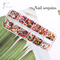 Weihnachten Nail Art Schneeflocke Flocken Slice Pailletten Mixed Decals DIY 3D Maniküre Dekorationen