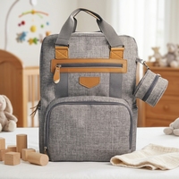 Sac à dos de voyage pour bébé et maman, imperméable, en polyester, grand format, avec pochette pour sucette